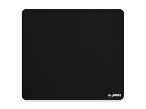 Glorious XL Gaming Mouse Mat/Pad - Large, Wide (XL) Black Cloth Mousepad, Stitched Edges | 16"x18" (G-XL)