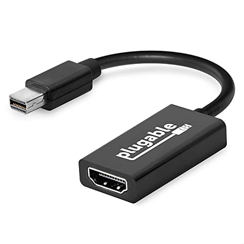 Plugable Active Mini DisplayPort (Thunderbolt 2) to HDMI 2.0 Adapter (Supports Mac, Windows, Linux and Displays up to 4k UHD 3840x2160@60Hz)