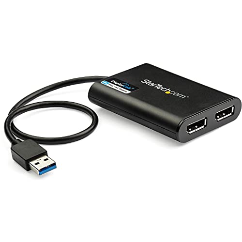 StarTech.com USB 3.0 to Dual DisplayPort Adapter 4K 60Hz, DisplayLink Certified, Video Converter with External Graphics Card - Mac & PC (USB32DP24K60) Limited stock, see similar item USBA2DPGB