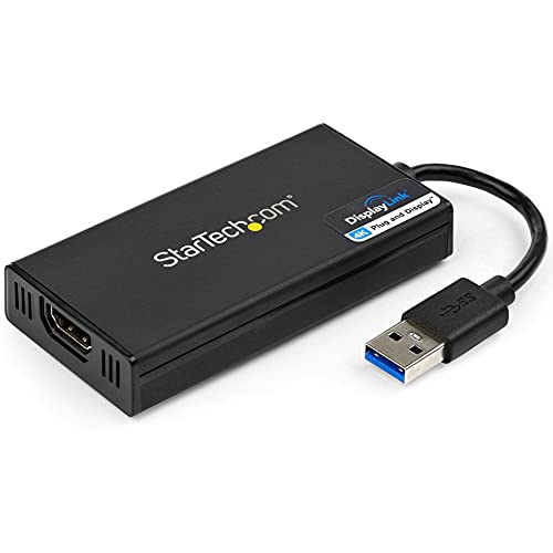 StarTech.com USB 3.0 to HDMI Adapter - 4K 30Hz Ultra HD - DisplayLink Certified - USB Type-A to HDMI Display Adapter Converter for Monitor - External Video & Graphics Card - Mac & Windows (USB32HD4K)